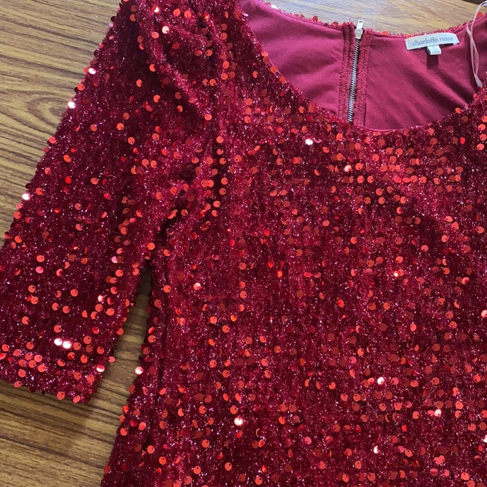 Red Sequin Dress
